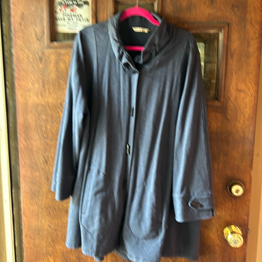 Blue fall swing coat